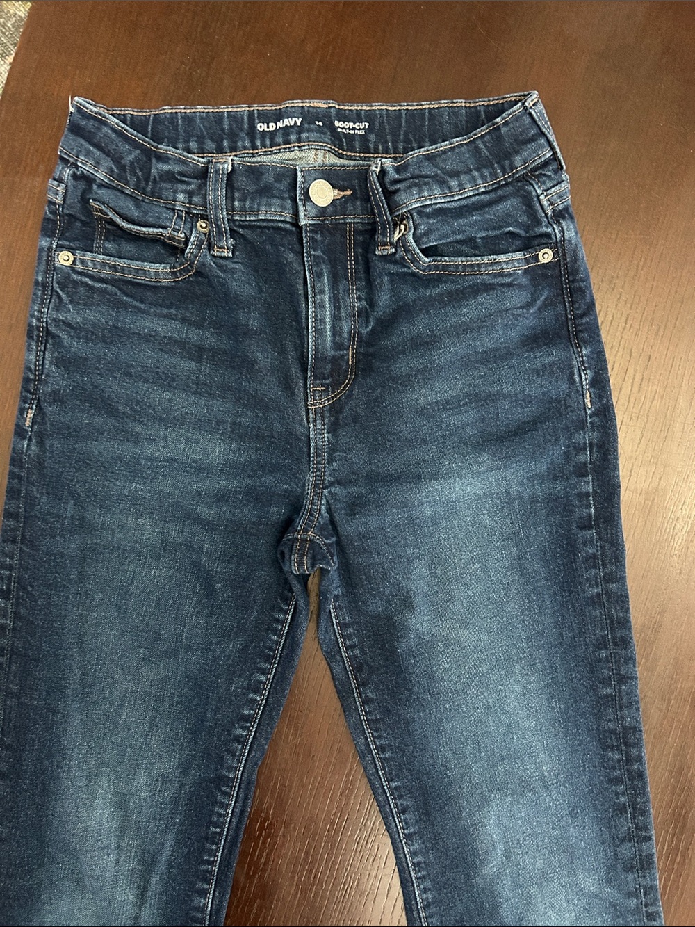 Old Navy Boys Dark Wash Boot Cut Jeans